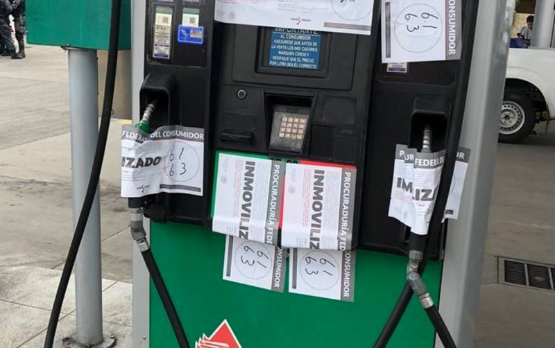 Inmoviliza Profeco bombas a gasolinera en Ciudad de México por alterar despacho de combustible
