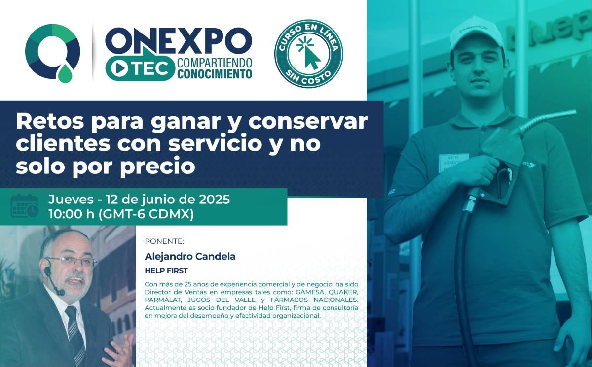 Retos para ganar y conservar clientes con servicio y no solo por precio - Inscríbete antes del jueves 12 de junio